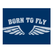 Born To Fly Wings Postcard