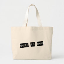 Born to run canvas bag