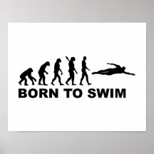 Born to swim evolution poster