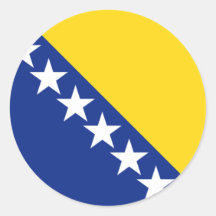 bosnia and herzegovina round sticker