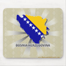 Bosnia Herzegovina Flag Map 2.0 Mouse Mats