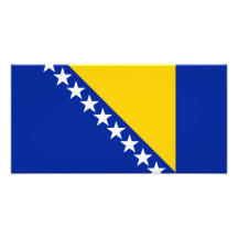 Bosnia & Herzegovina Flag Photographic Print
