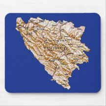 Bosnia Herzegovina Map Mousepad