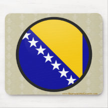 Bosnia Herzegovina quality Flag Circle Mousemats
