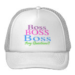 Boss Boss Boss Any Questions Colour Mesh Hats