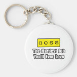 Boss...Hardest Job You'll Ever Love Key Chains