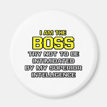 Boss...Superior Intelligence Fridge Magnet