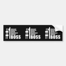Bosses Birthdays Gifts : Number One Boss Bumper Sticker
