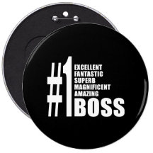 Bosses Birthdays Gifts : Number One Boss Pinback Button