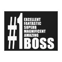 Bosses Birthdays Gifts : Number One Boss Canvas Prints