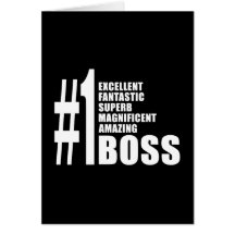 Bosses Birthdays Gifts : Number One Boss Card
