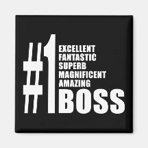 Bosses Birthdays Gifts : Number One Boss Refrigerator Magnets