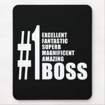Bosses Birthdays Gifts : Number One Boss Mouse Pads
