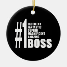 Bosses Birthdays Gifts : Number One Boss Ornament