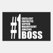 Bosses Birthdays Gifts : Number One Boss Sticker