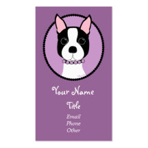 Boston Girl! Purple Business Card Templates