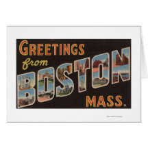 Boston, MassachusettsLarge Letter Scenes 3 Card