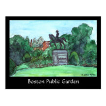 Boston Public Garden Postcard