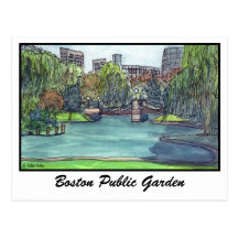 Boston Public Garden Postcard