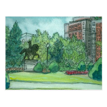 Boston Public Garden Postcard
