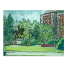 Boston Public Garden Postcard