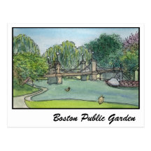 Boston Public Garden Swan Boats Post Cards