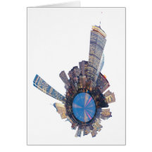 boston skyline mini planet card