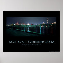 Boston - Skyline@night Posters