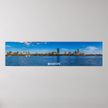 Boston Skyline Panorama Poster