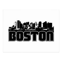 Boston Skyline Post Card