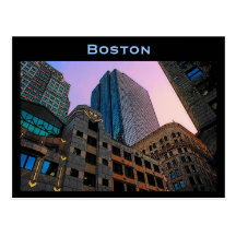 Boston Skyline Postcard