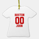 Boston Sports Jersey Template Ornaments