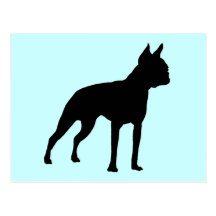 Boston Terrier Dog Gifts (black) Postcards