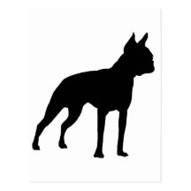 Boston Terrier Dog Gifts (black) Postcards