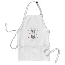 Boston Terrier Furry Valentine Aprons