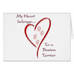 Boston Terrier Heart Belongs Cards