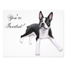 Boston Terrier Invitation