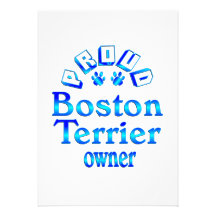 Boston Terrier Owner Personalized Invitation
