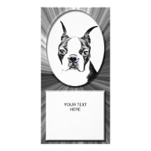 Boston Terrier Personalised Photo Card