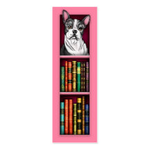 Boston Terrier Pink Bookmark Business Card Templates