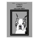 Boston Terrier Surprise Birthday Party Announcement