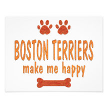 Boston Terriers Make Me Happy Invitations