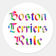 BOSTON TERRIERS RULE STICKERS