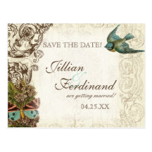 Botanica Wedding Ensemble - Cream Tan Postcard