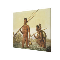 Botocudos family, Rio Grande, Brazil, from 'Le Cos canvas prints