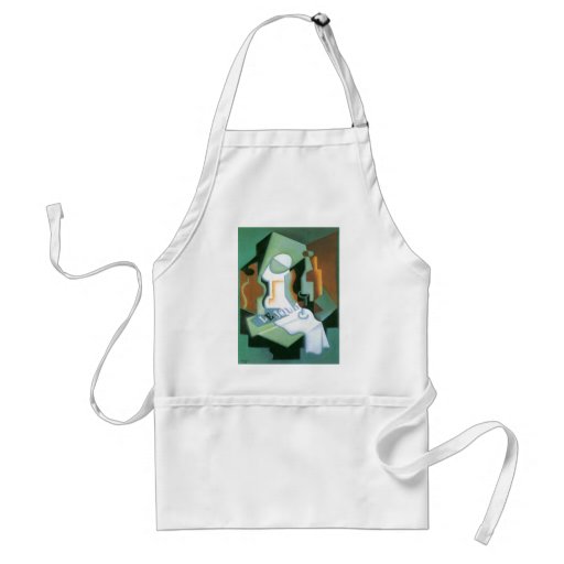 Bottle and Fruit Dish by Juan Gris, Vintage Cubism Apron