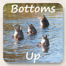 Bottoms Up cork coasters