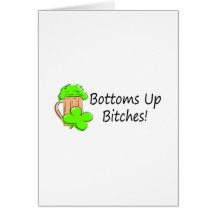 Bottoms Up Irish Green Beer Card