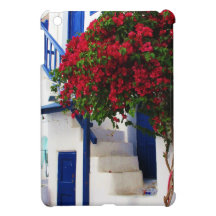 Bougainvillea growing on house in Mykonos, Greece iPad Mini Cover