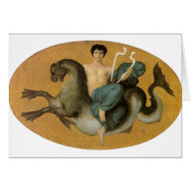 Bouguereau - Arion sur un Cheval Marin Greeting Cards